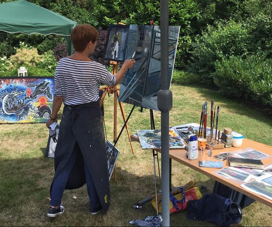 Over Len Kramer. Kunst Len Art: schilderen tijdens Goors Montmartre.